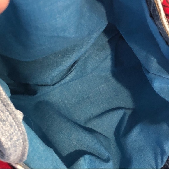 HANDMADE - Denim Children’s Place Jeans Purse w/ Red Bandana Accent Belt - Picture 3 of 4